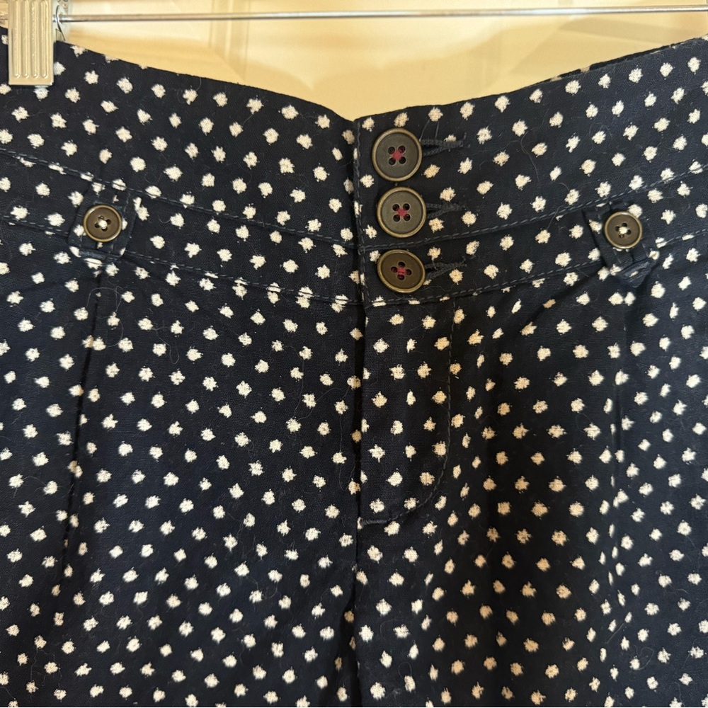 Anthropologie Daughters of the Liberation Black Linen‎ Blend Shorts Size 4 - Picture 4 of 10